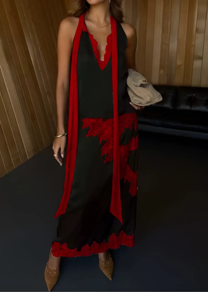 Celestia Lace Satin Set