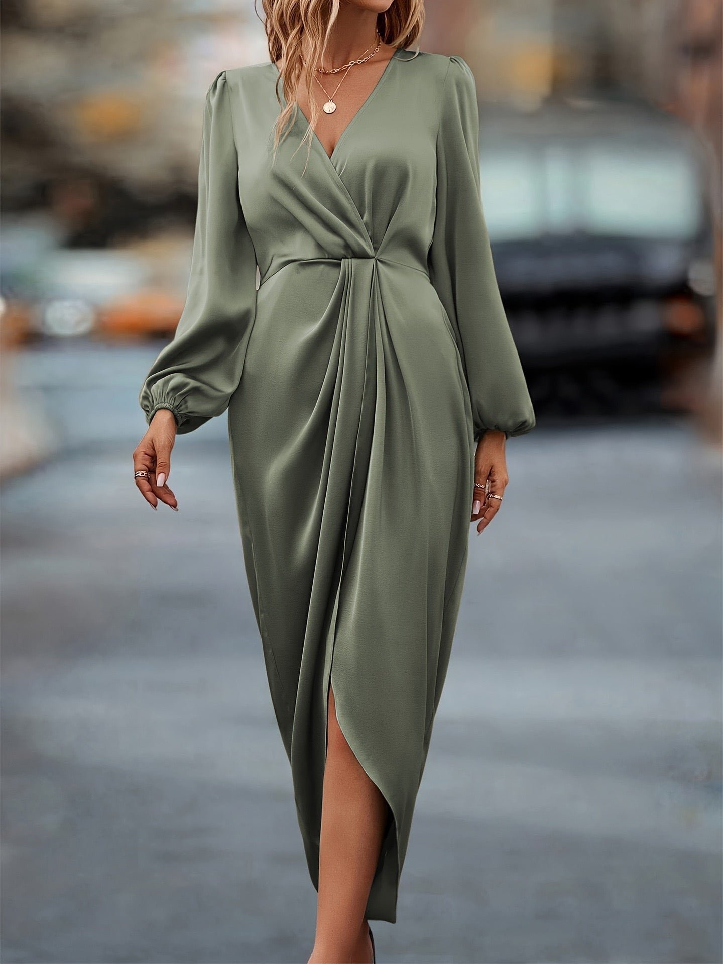 Luxe Satin Midi Dress