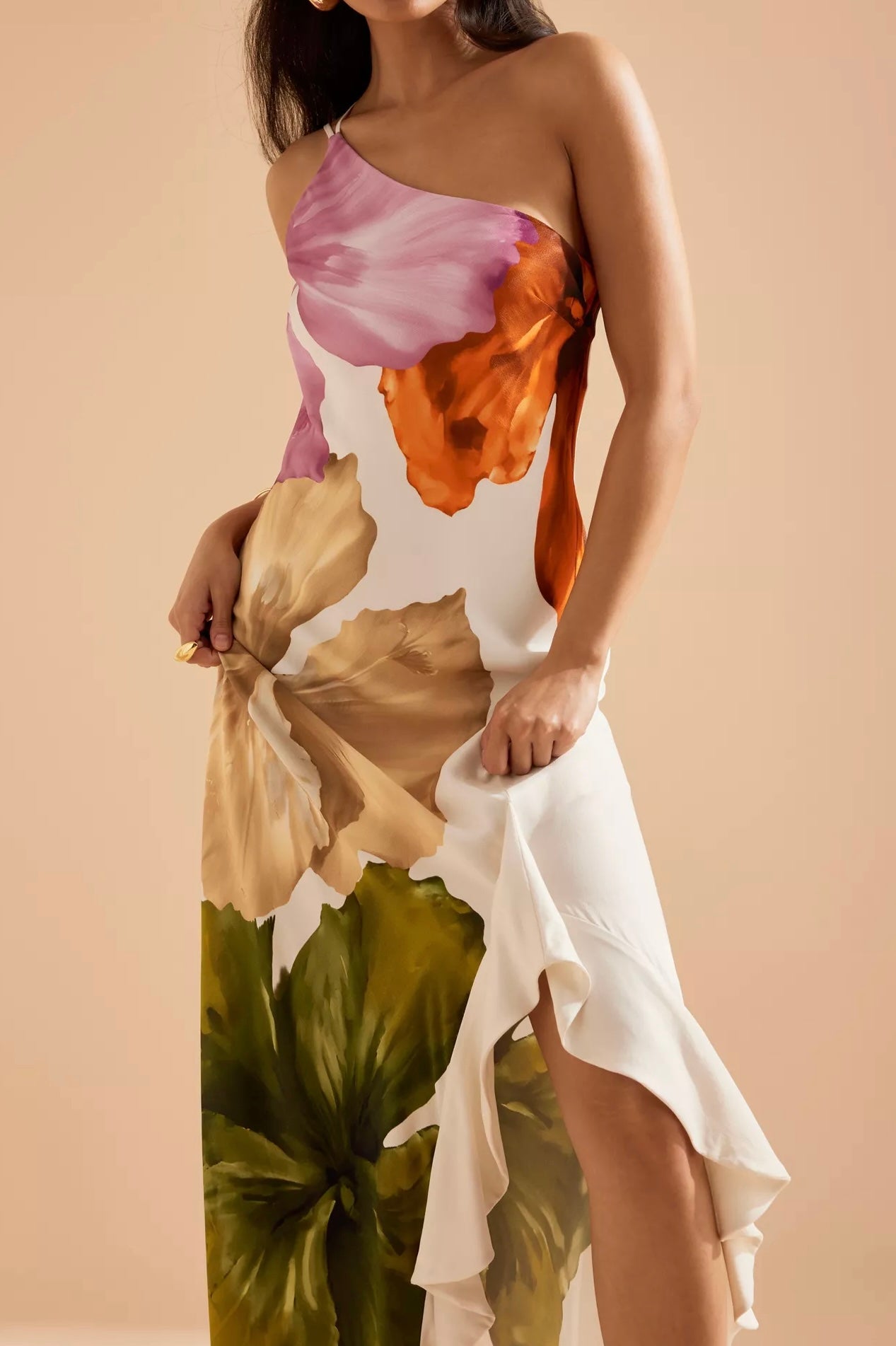 Aurelia Bloom One-Shoulder Dress