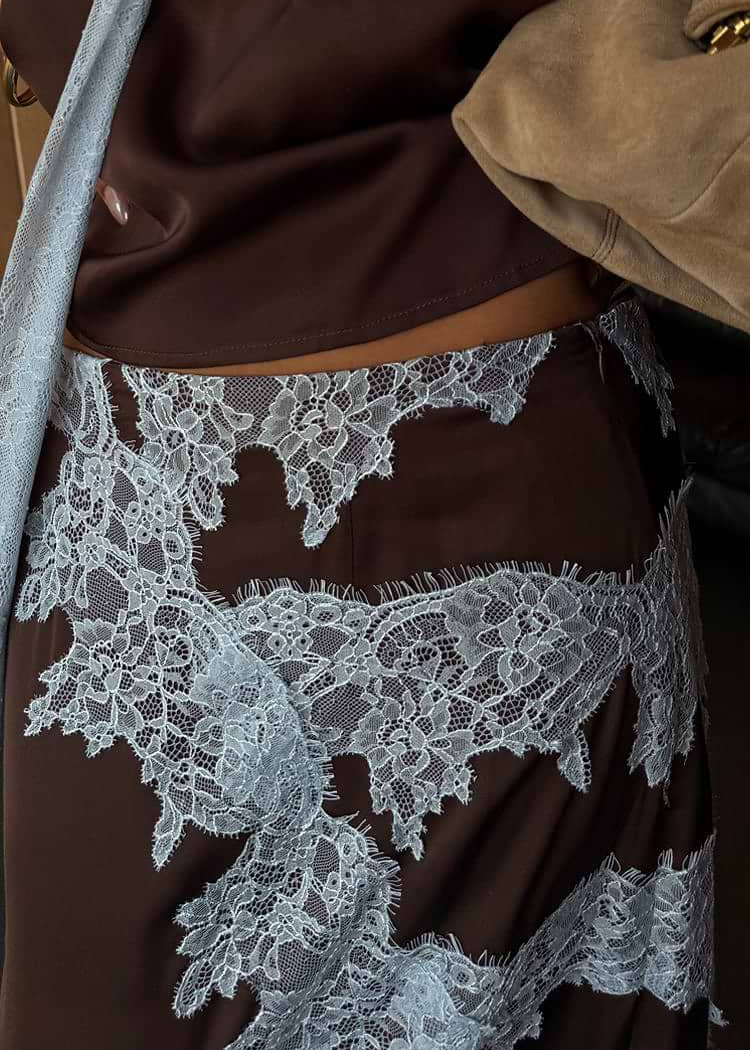 Celestia Lace Satin Set