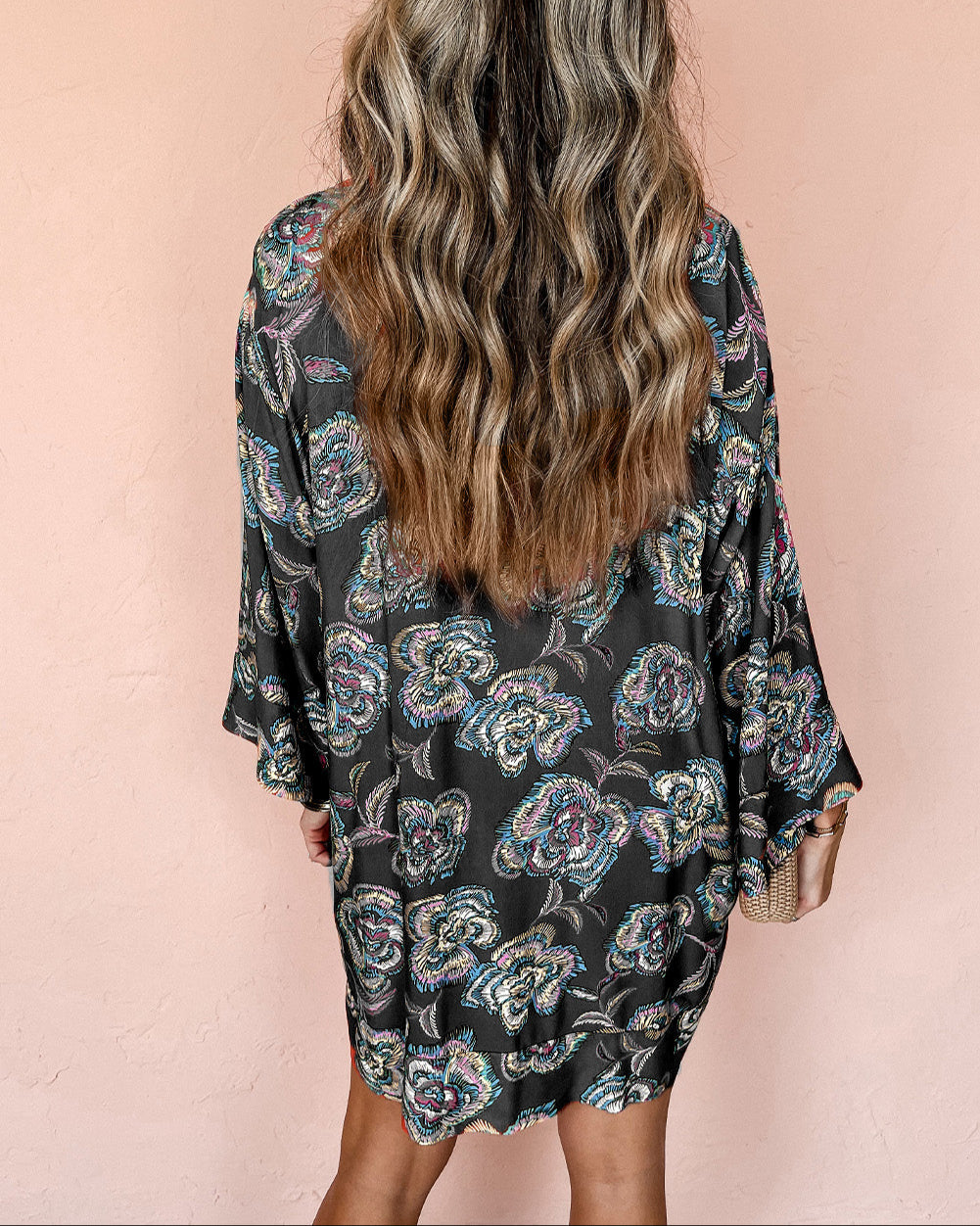 Midnight Bloom Shirt Dress