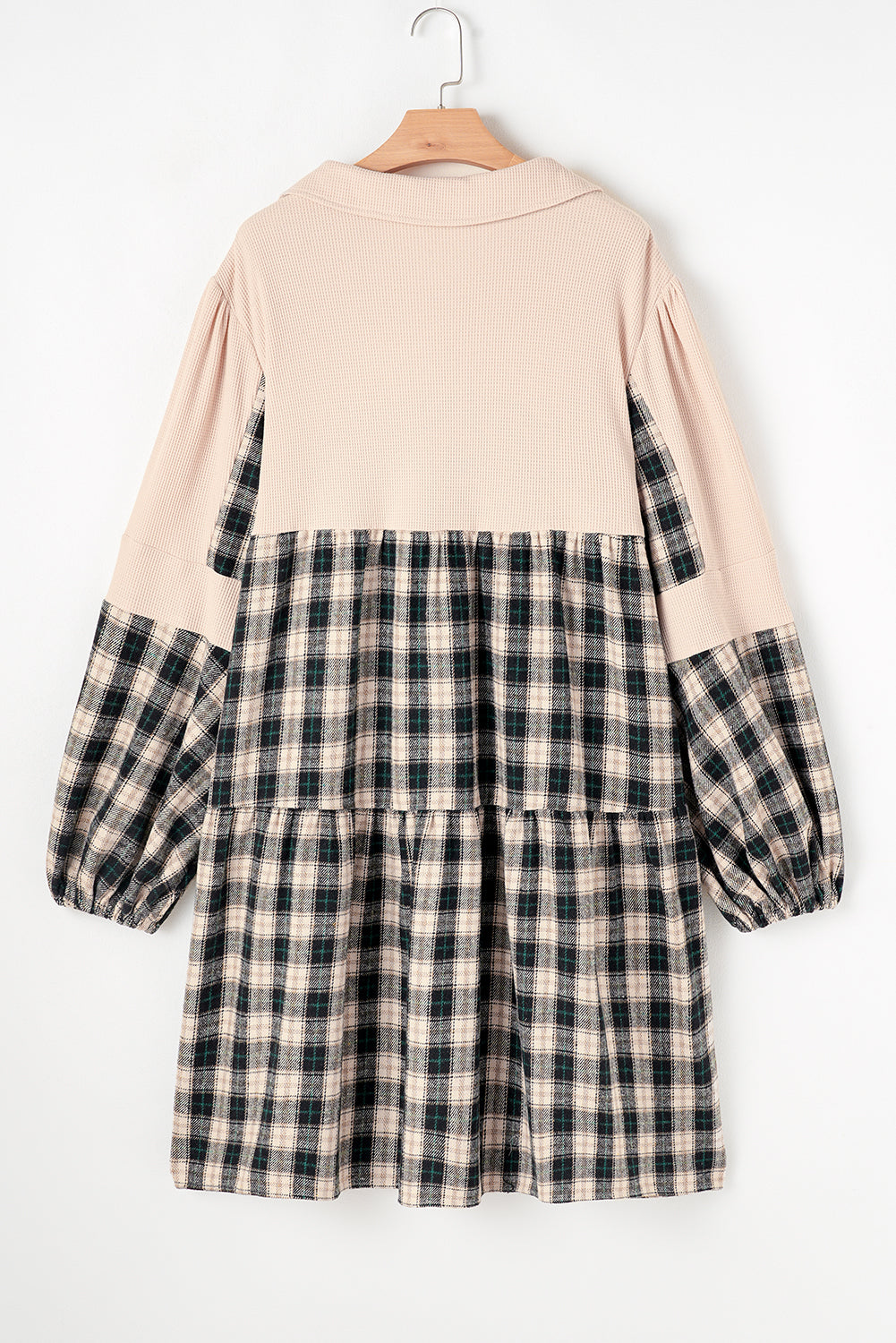 Noir Plaid Patchwork Dress
