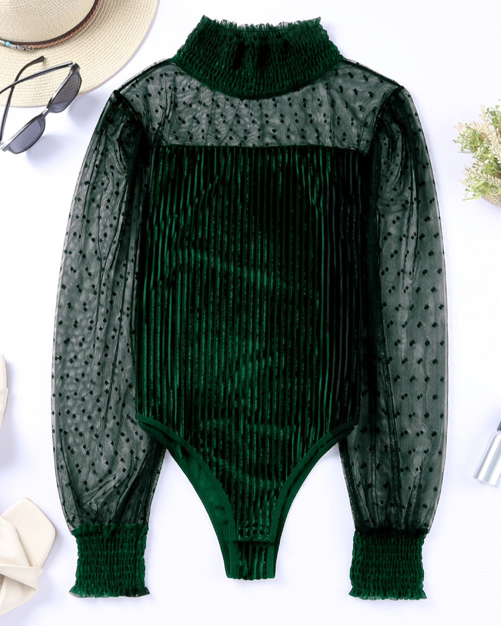 Moon Dots Velvet Bodysuit
