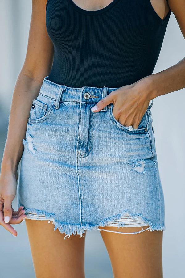 Vintage Denim Mini Skirt