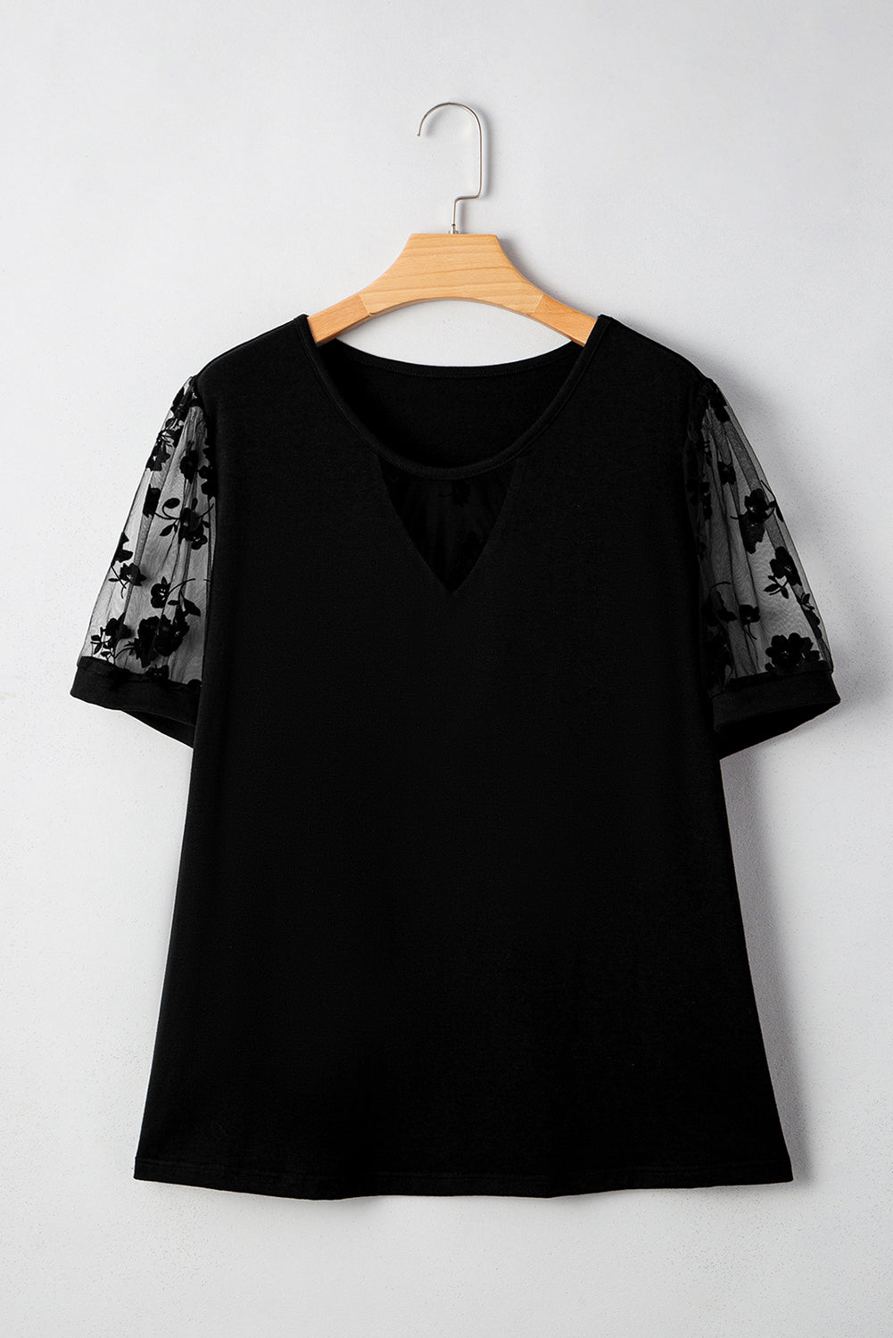 Noir Bloom Mesh Tee