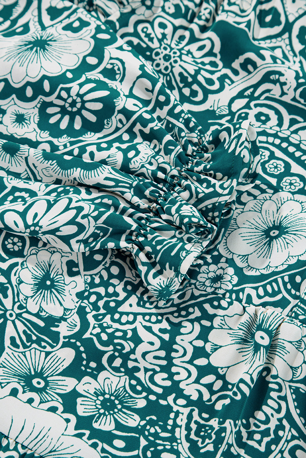 Emerald Bloom Mini Dress