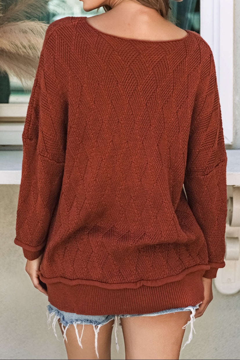 Gold Ember Knit Sweater
