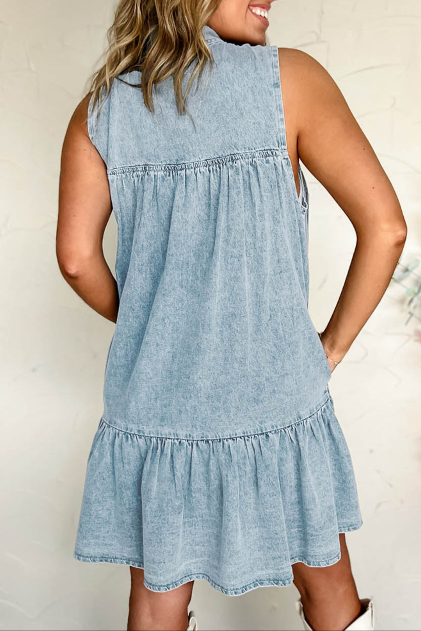 Elara Chambray Dress