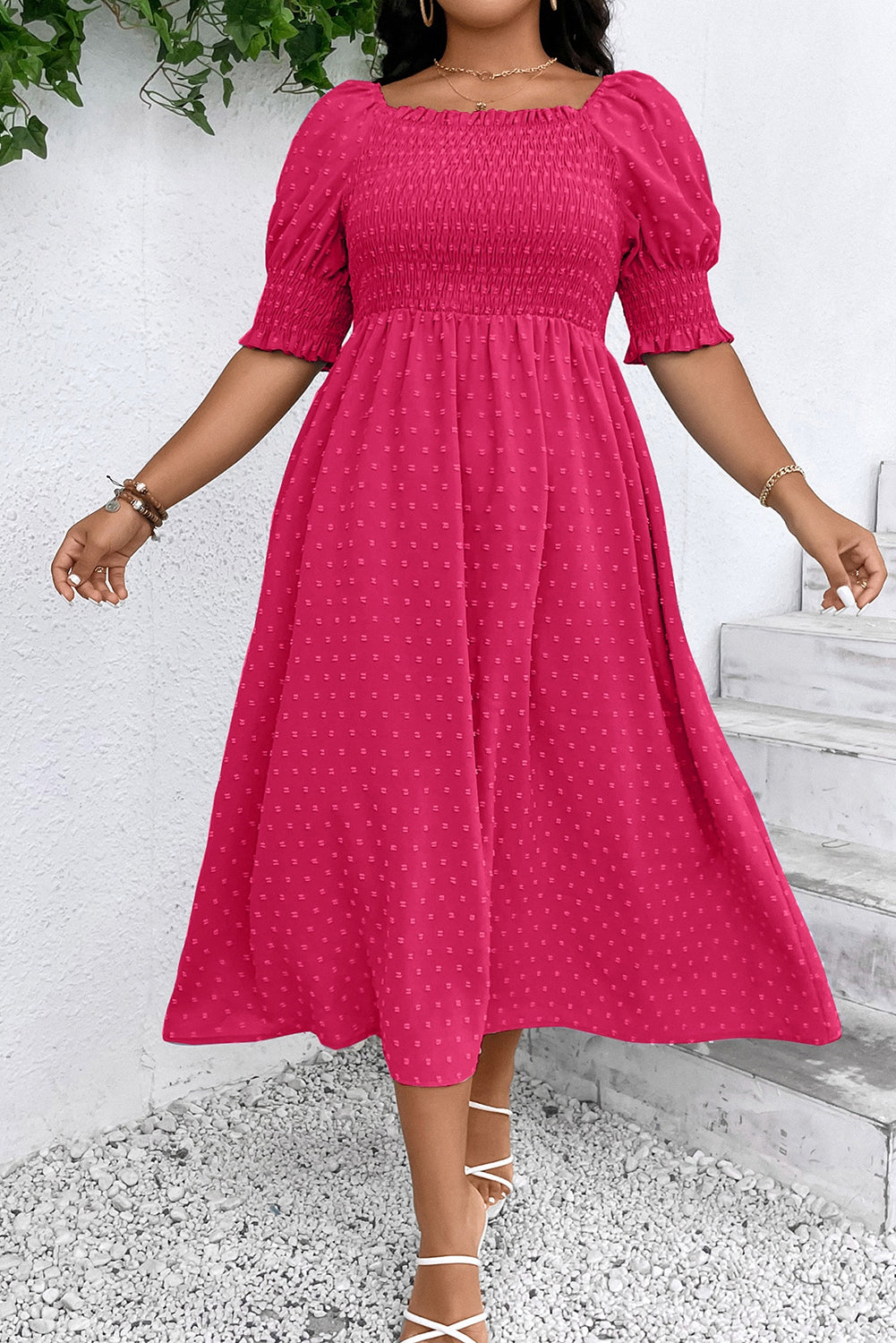 Wisteria Swiss Dot Dress