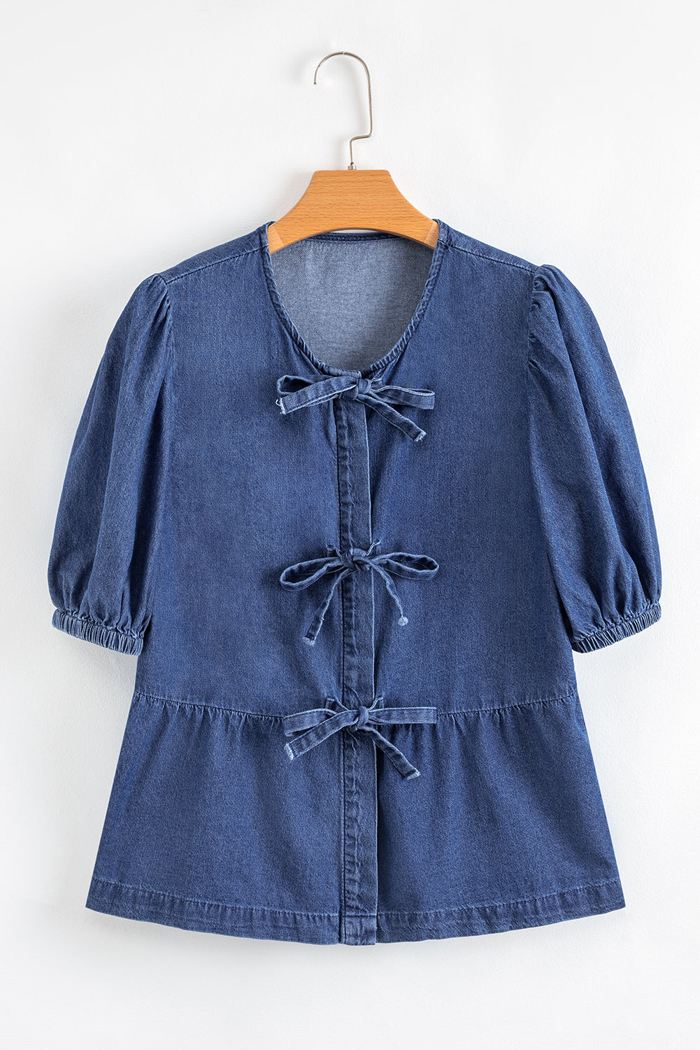 Indigo Flare Denim Top