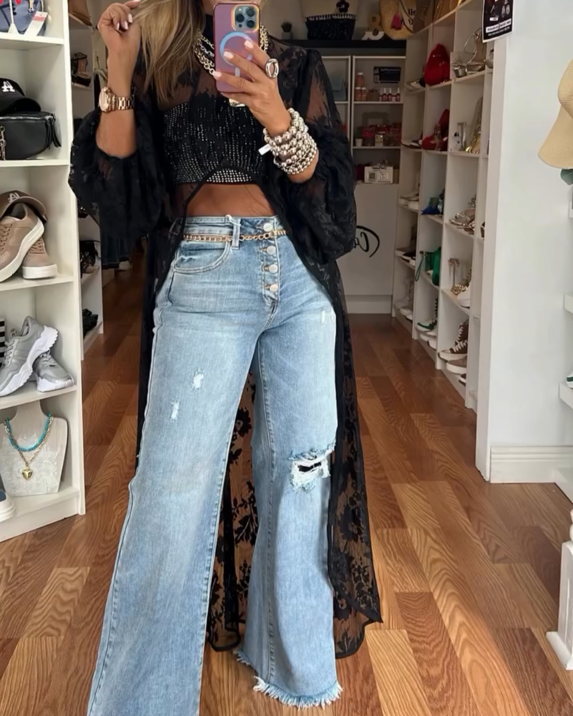 Nyxelle Lace Maxi Top