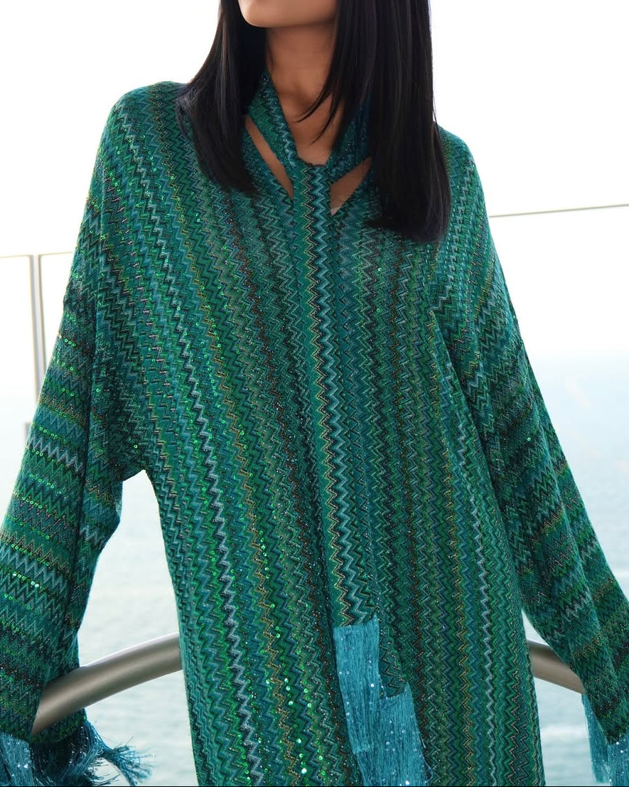 Celestia Verde Kaftan Dress