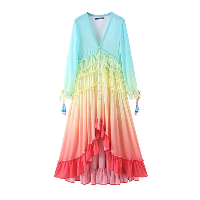 Rainbow Maxi Dress