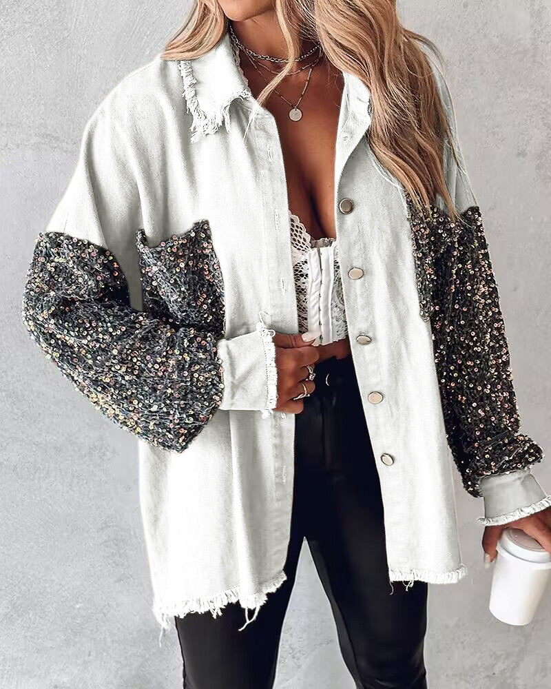 Sienna Sequin Denim Jacket