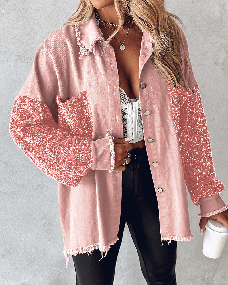 Sienna Sequin Denim Jacket