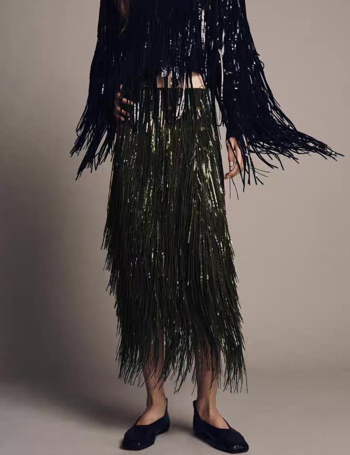 Livia Fringe Skirt