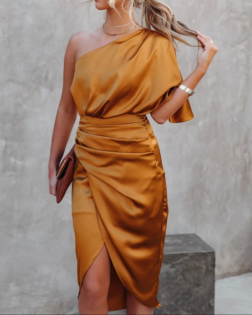 Celestia One-Shoulder Dress