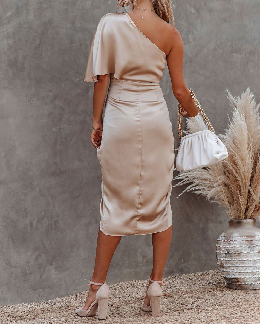 Celestia One-Shoulder Dress