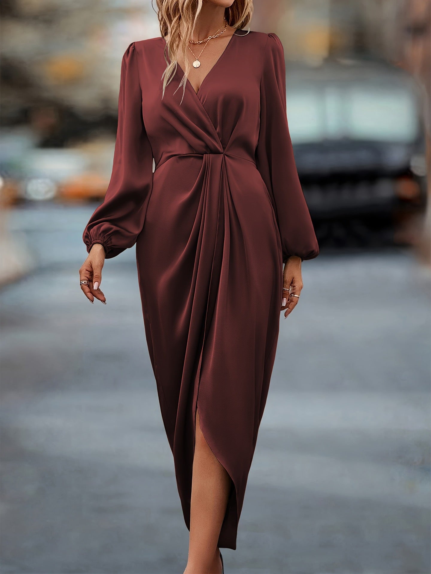 Luxe Satin Midi Dress