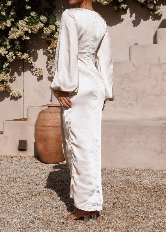 Amara Satin Wrap Dress