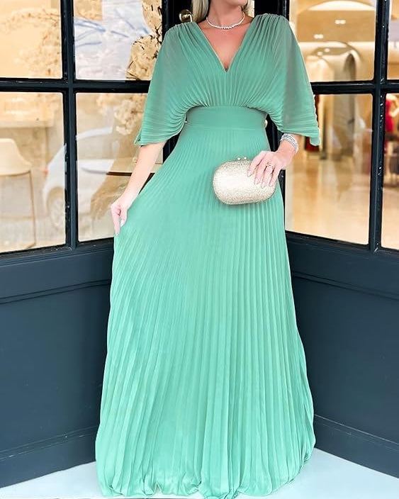 Alessia Pleated Maxi Dress