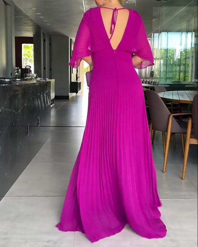 Alessia Pleated Maxi Dress