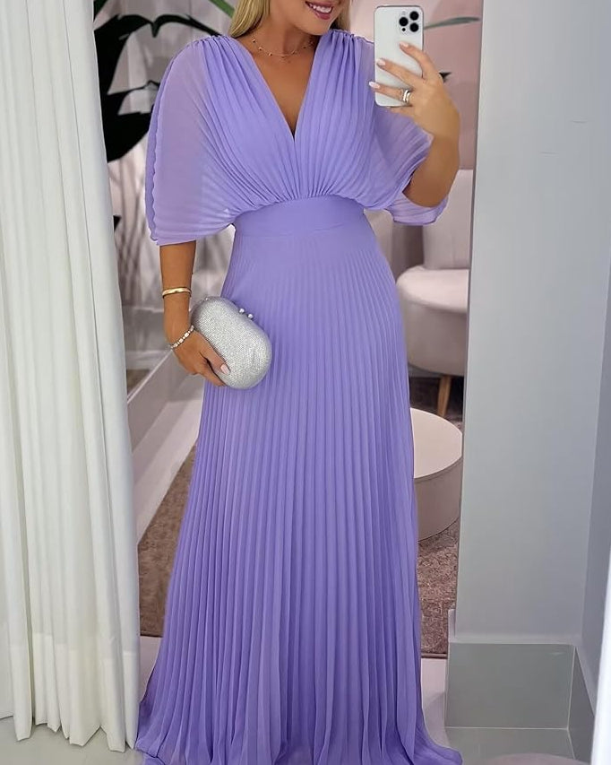 Alessia Pleated Maxi Dress