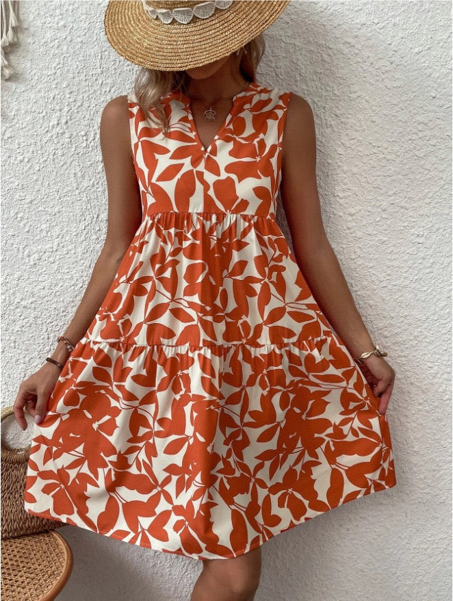 Liora Leaf Mini Dress