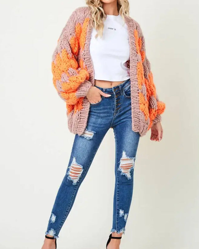 Sierra Hand-Knit Sweater Coat