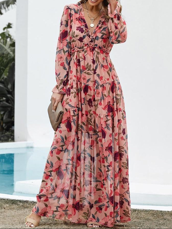 Elara Bloom Maxi Dress