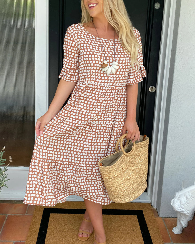Malia Dot Midi Dress