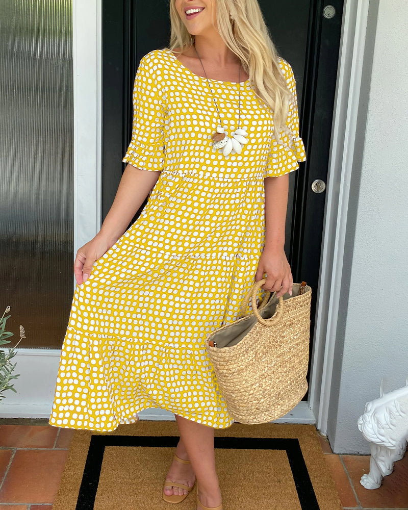 Malia Dot Midi Dress