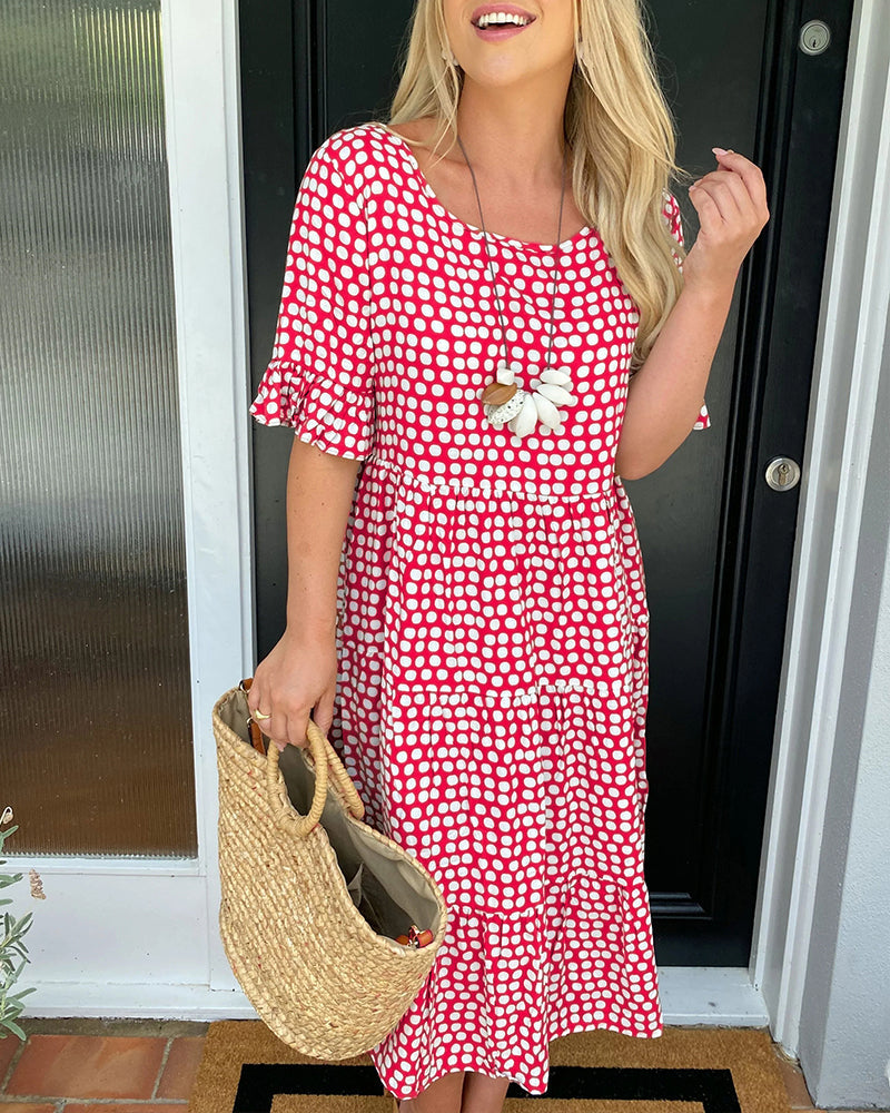 Malia Dot Midi Dress