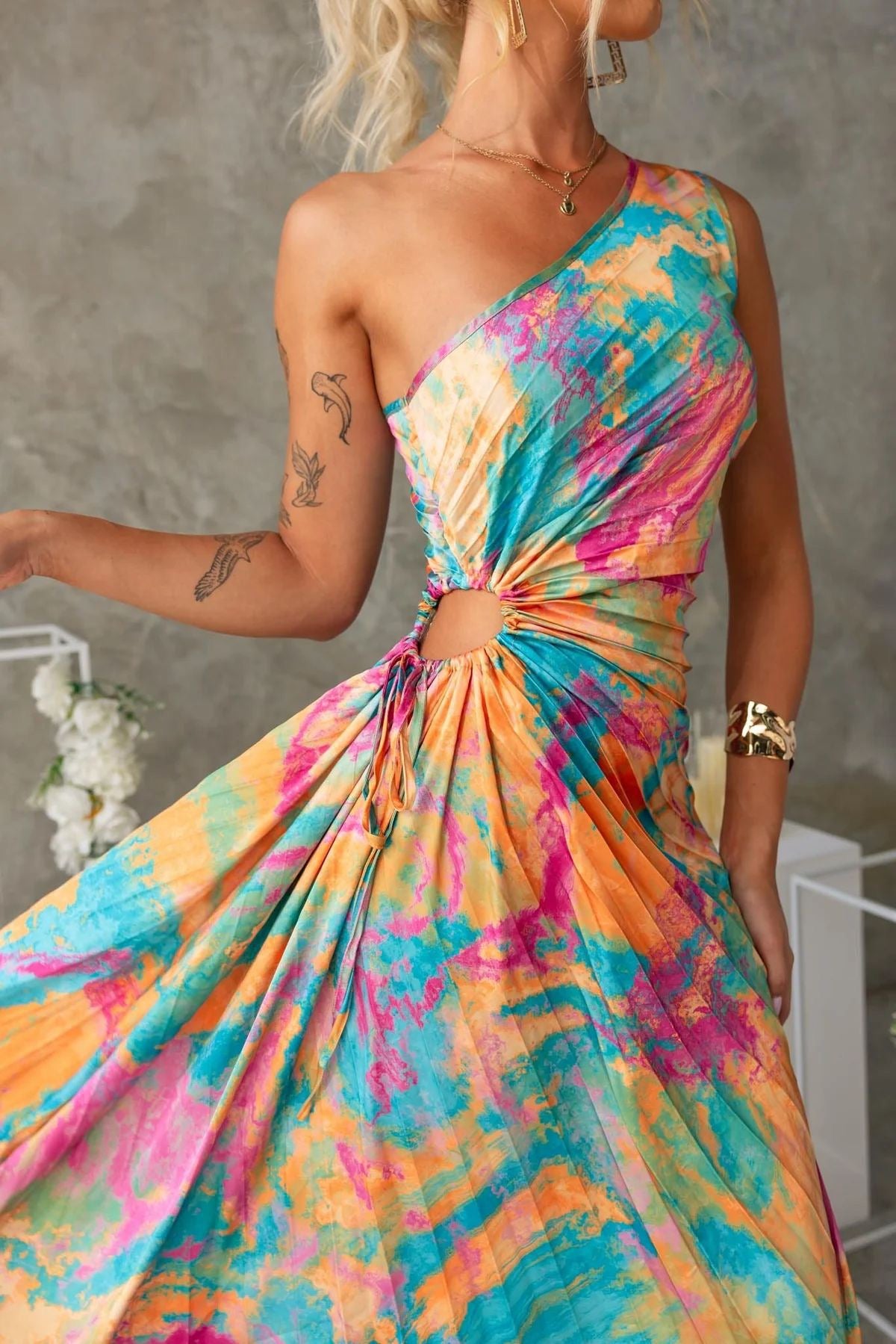 Liora One-Shoulder Maxi Dress