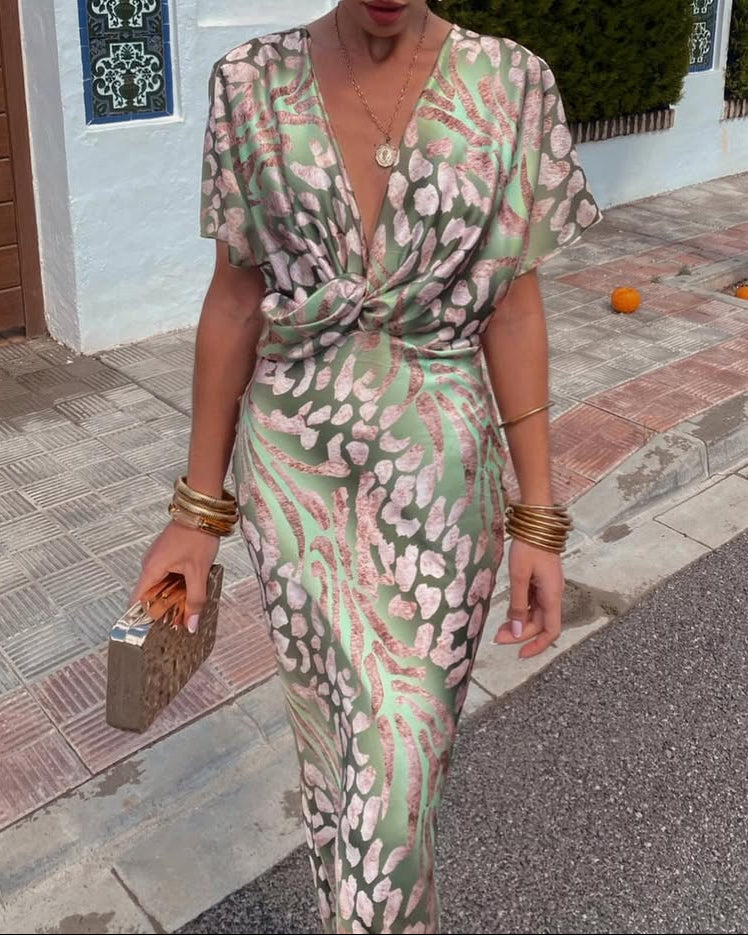 Althea Wrap Midi Dress