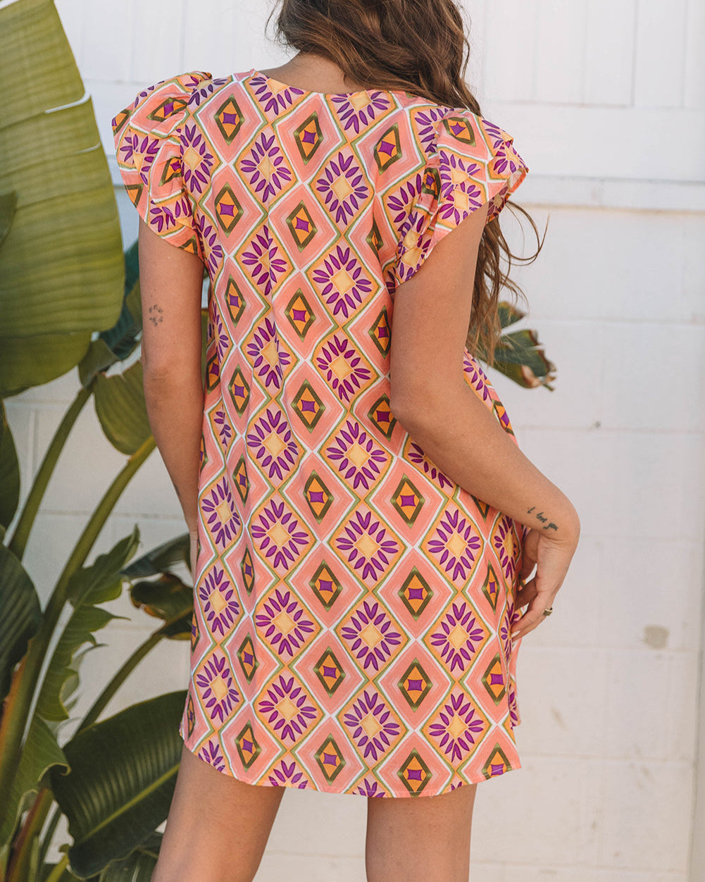 Saffron Bloom Mini Dress