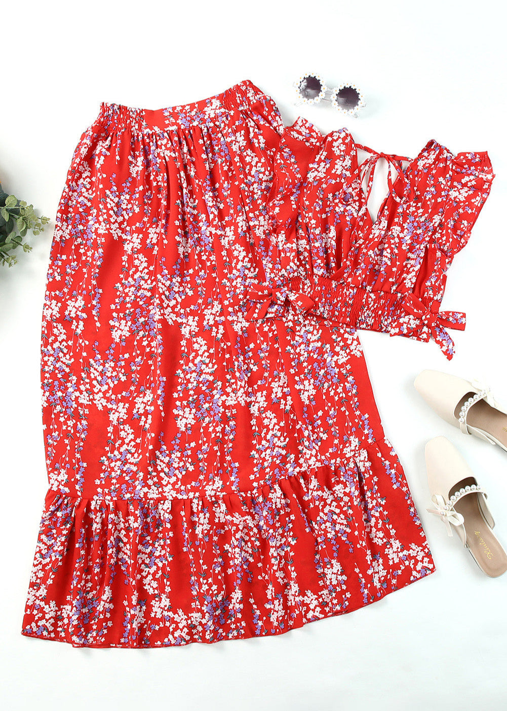 Floral Ruffle Set