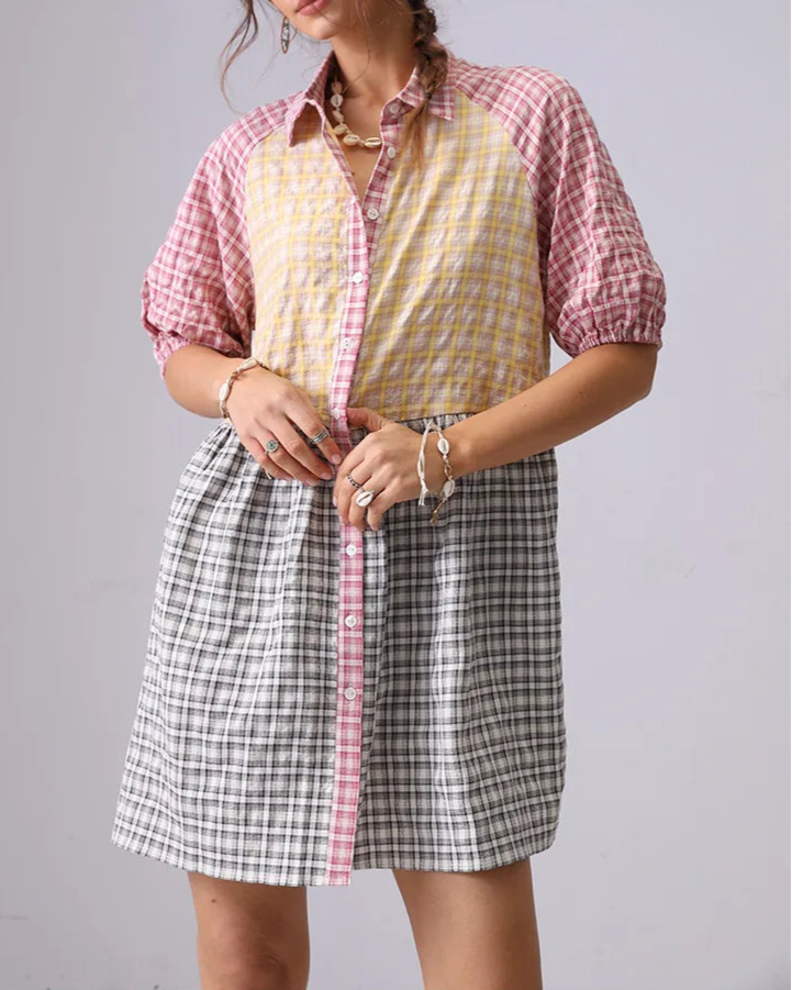 Plaid Bohème Chic Dress