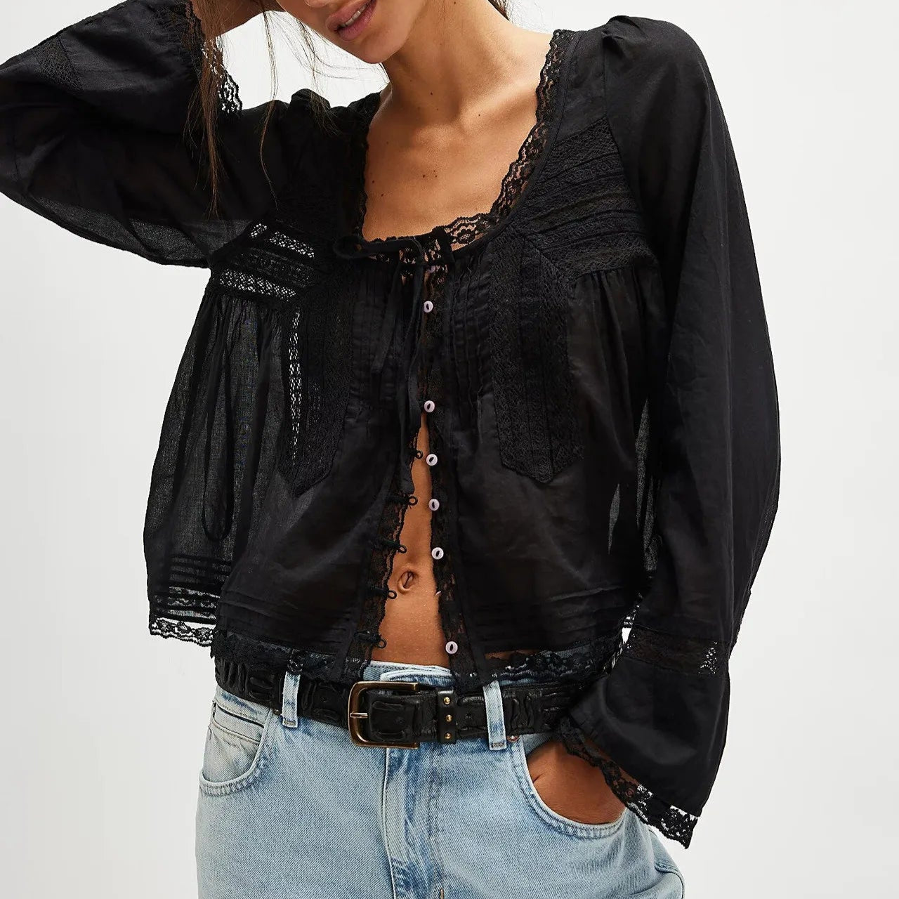Moonlace Ruffle Top