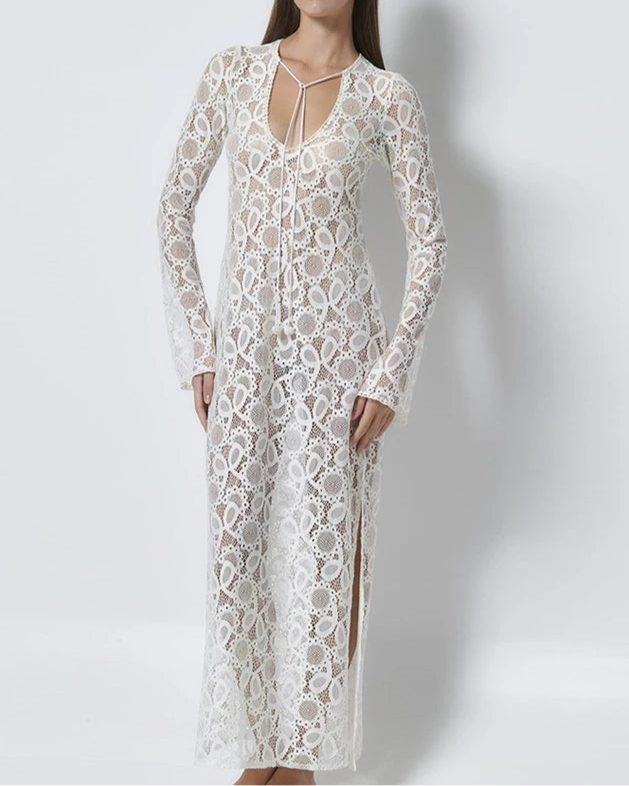 Moonlit Lace Maxi Dress