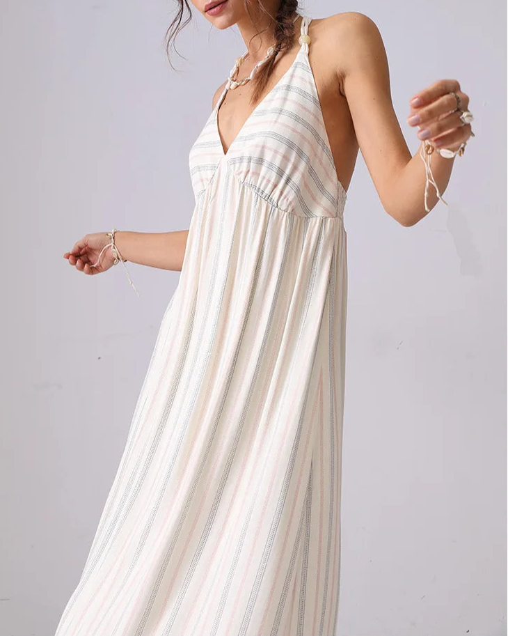 Isaline Striped Maxi Dress