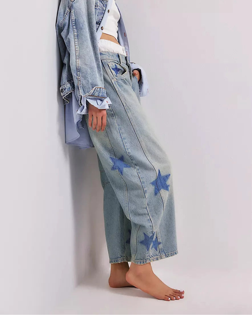 Boho Printed Jeans