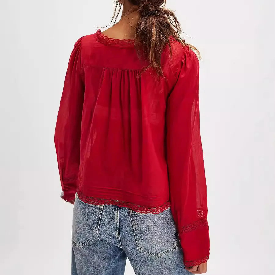 Moonlace Ruffle Top