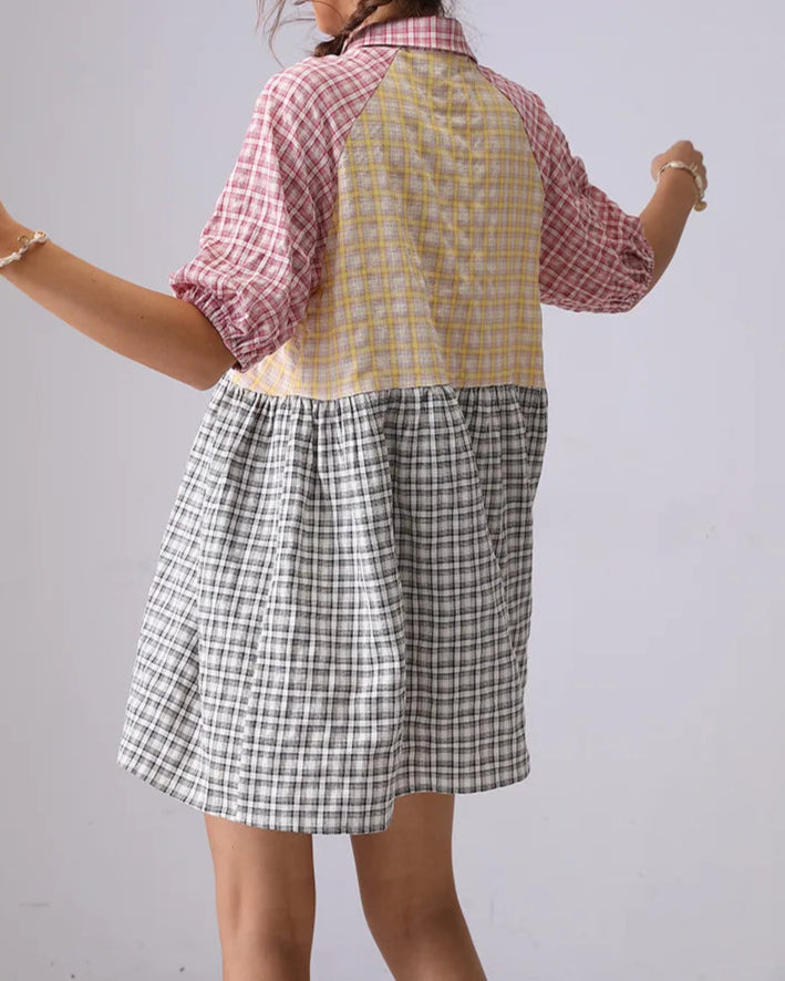 Plaid Bohème Chic Dress
