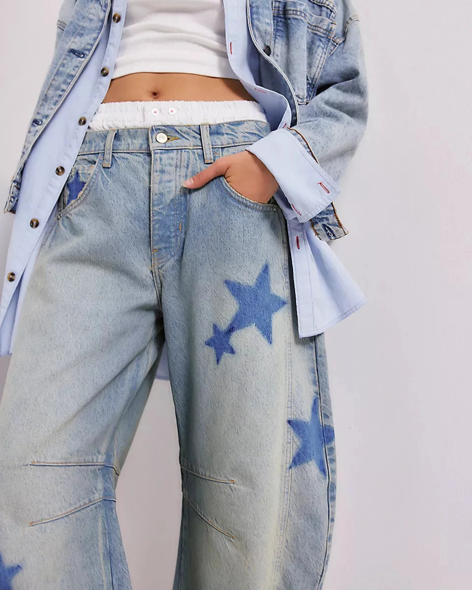 Boho Printed Jeans