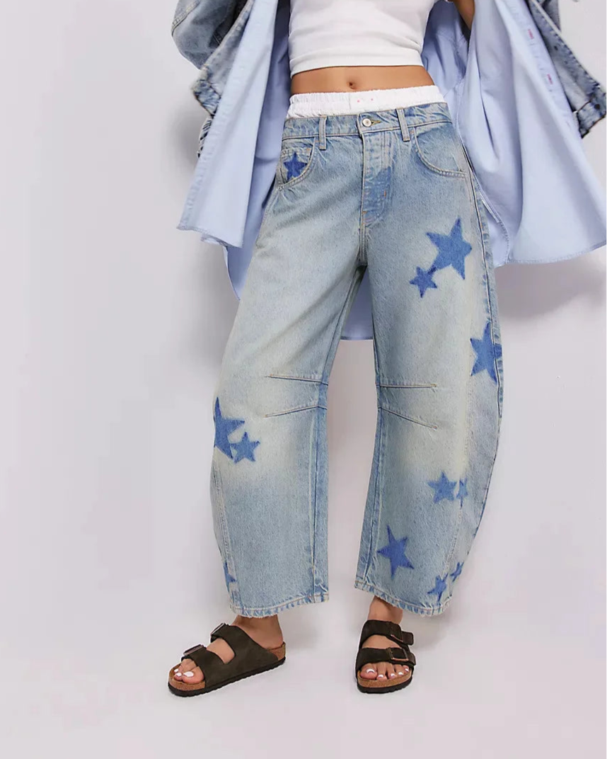 Boho Printed Jeans
