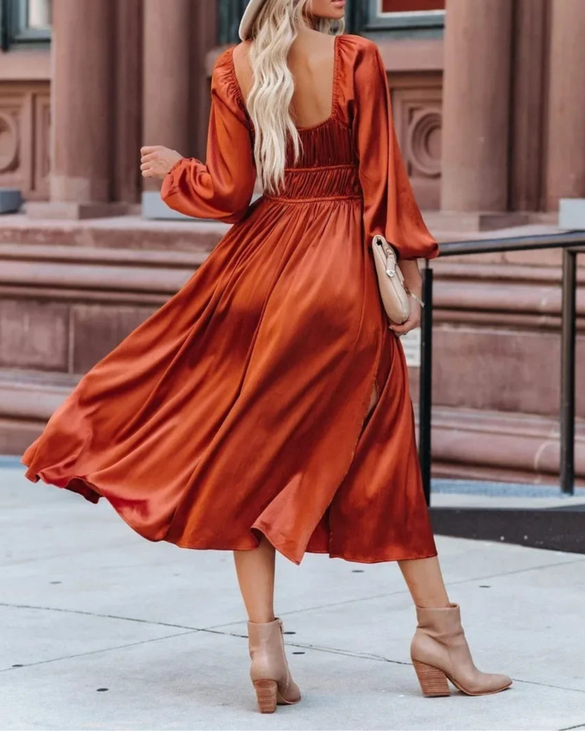 Rust Flow Dress