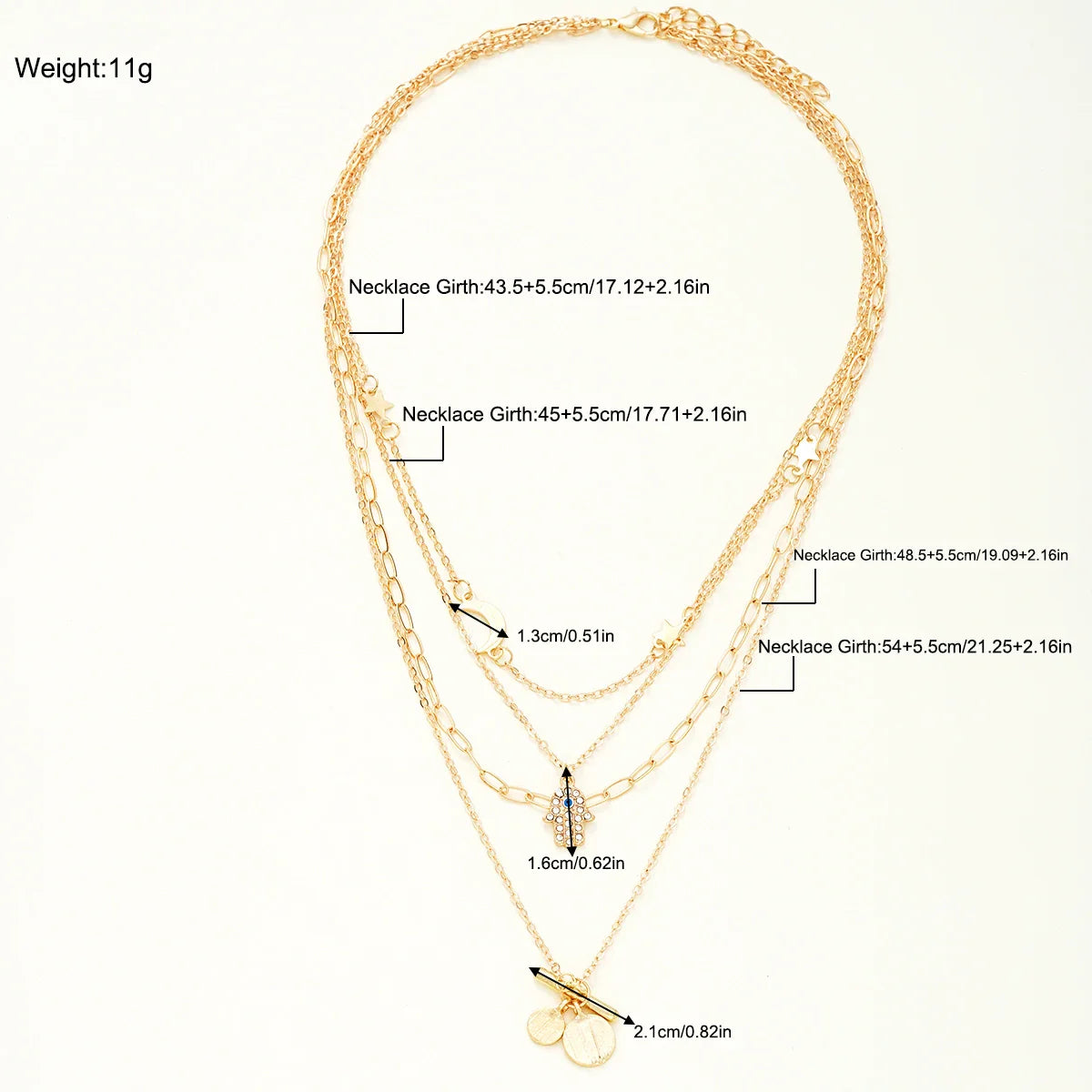Crystal Pendant Necklace Set