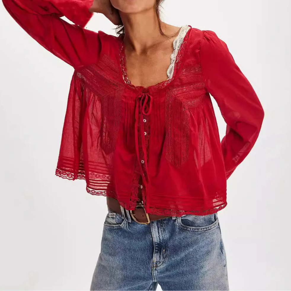 Moonlace Ruffle Top