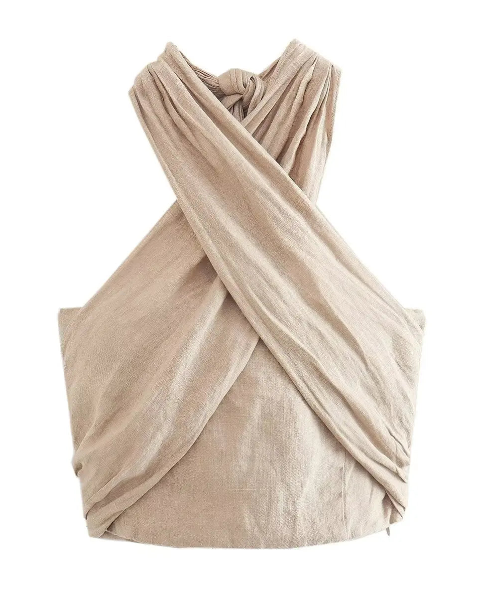 Desert Dune Wrap Crop Top